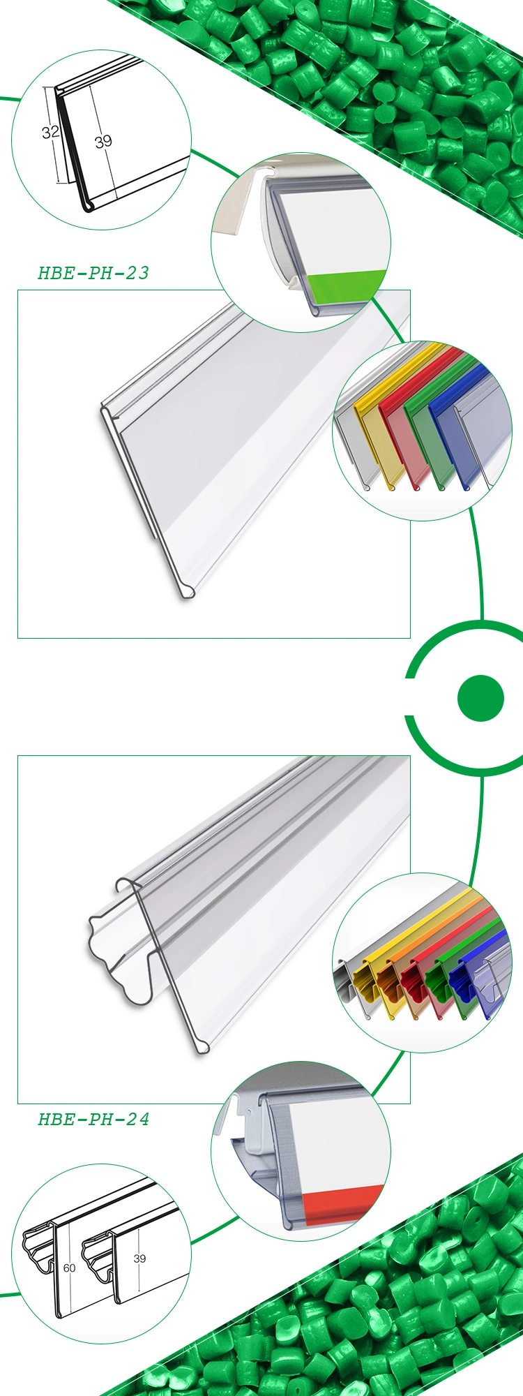 Supermarket Shelf Data Price Strip Label Holder